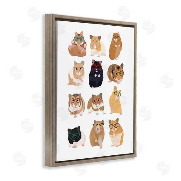 Stupell Industries Hanna Melin | Hipster Hamsters In Glasses Wall Art