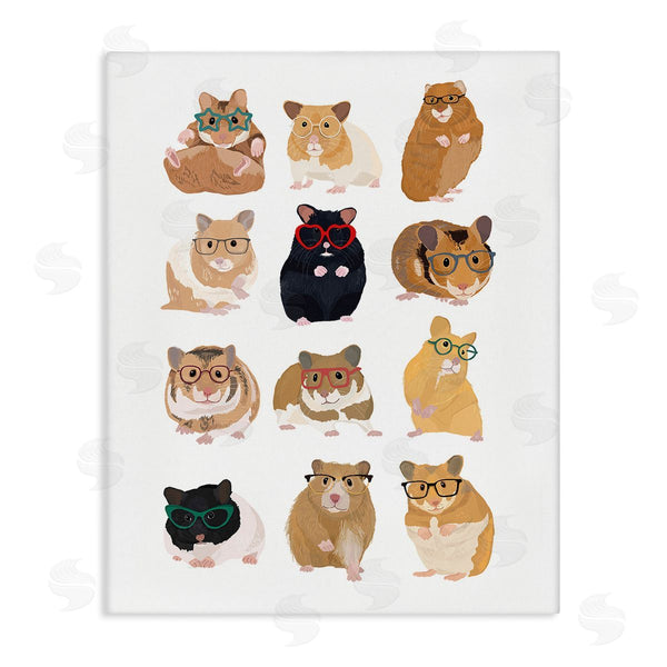 stupell industries Hanna Melin | Hipster Hamsters in Glasses Wall Art