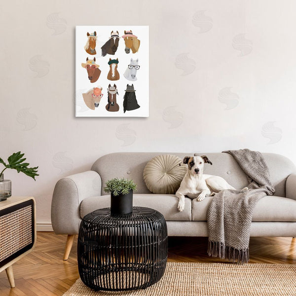 Stupell Industries Hanna Melin | Horses With Various Hats Wall Art