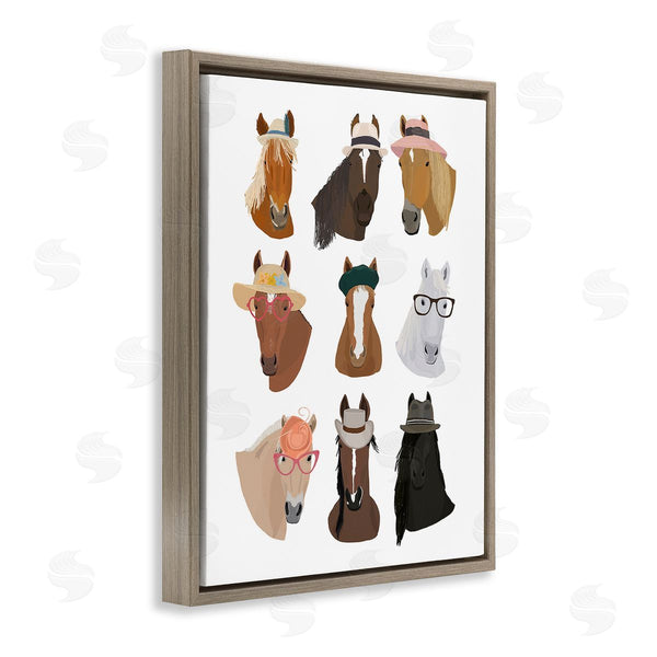 Stupell Industries Hanna Melin | Horses With Various Hats Wall Art