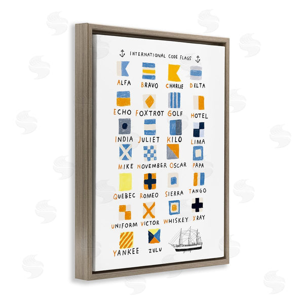 Stupell Industries Hanna Melin | Nautical Boat Flags Wall Art
