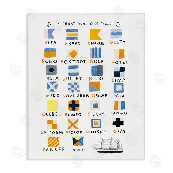 stupell industries Hanna Melin | Nautical Boat Flags Wall Art