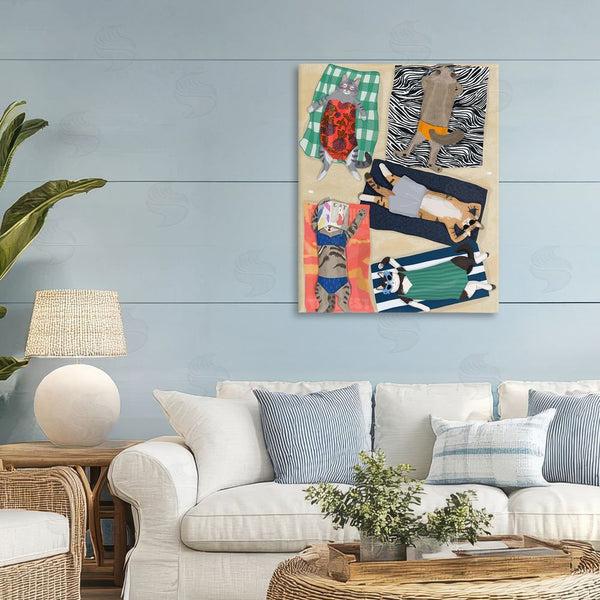 Stupell Industries Hanna Melin | Summer Sunbathing Cats