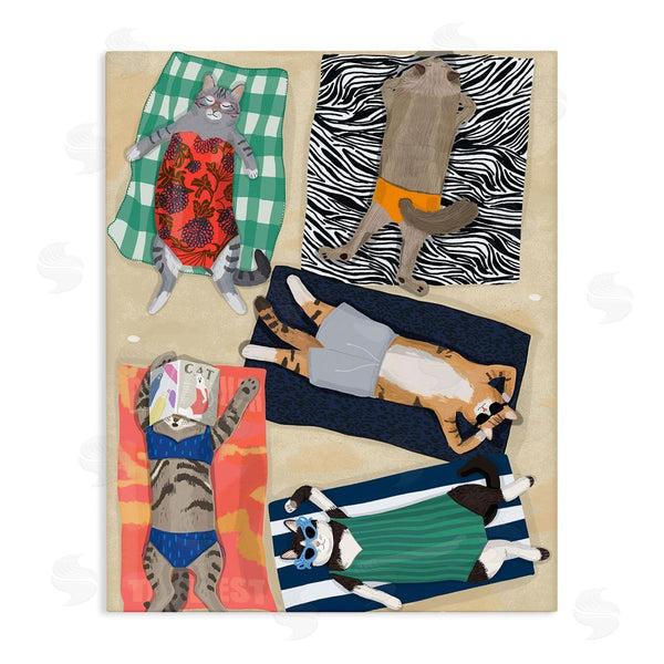 stupell industries Hanna Melin | Summer Sunbathing Cats