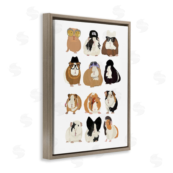 Stupell Industries Hanna Melin | Trendy Guinea Pigs Wall Art