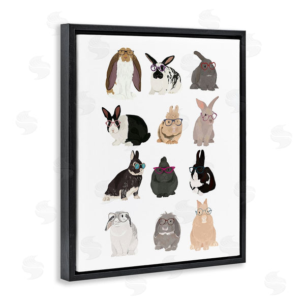 Stupell Industries Hanna Melin | Varied Hipster Bunnies Wall Art