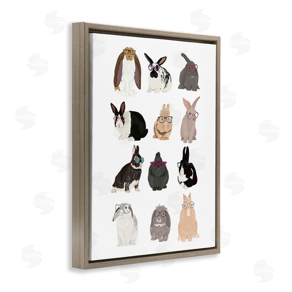 Stupell Industries Hanna Melin | Varied Hipster Bunnies Wall Art