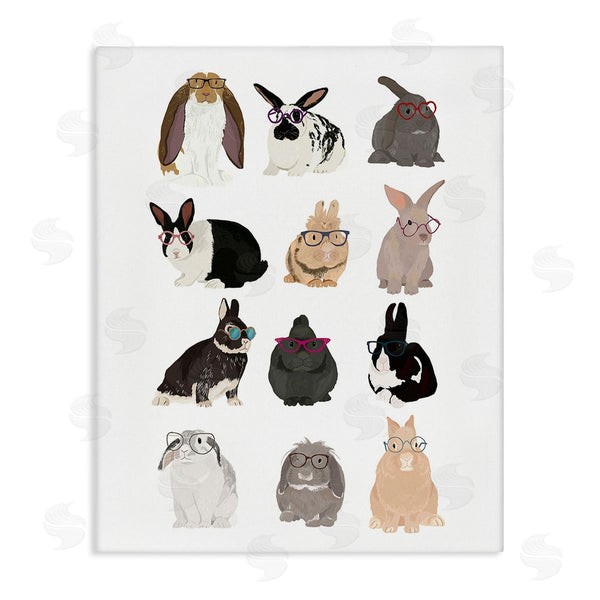 stupell industries Hanna Melin | Varied Hipster Bunnies Wall Art