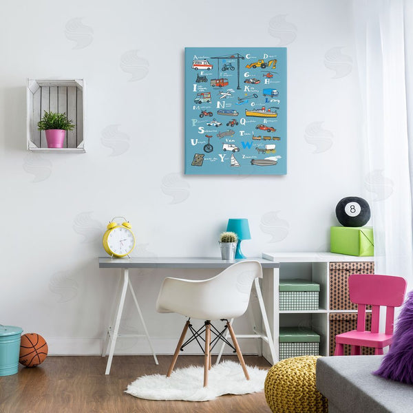 Stupell Industries Hanna Melin | Various Vehicles Alphabet Wall Art