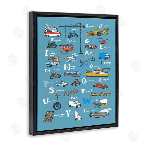 Stupell Industries Hanna Melin | Various Vehicles Alphabet Wall Art