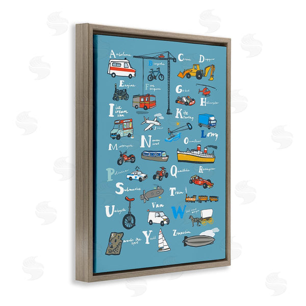 Stupell Industries Hanna Melin | Various Vehicles Alphabet Wall Art