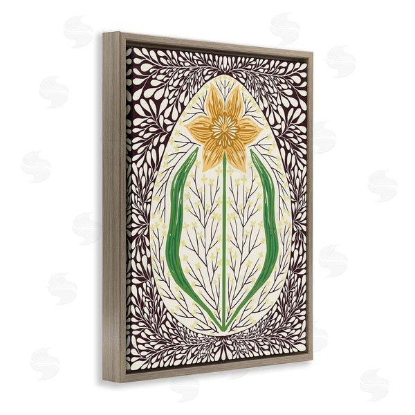 Stupell Industries Hannah Beisang | Symmetrical Spring Daffodil