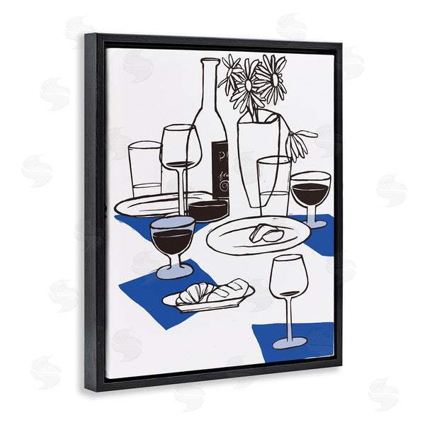 Stupell Industries Hannah Beisang | Wine & Bread Table Setting