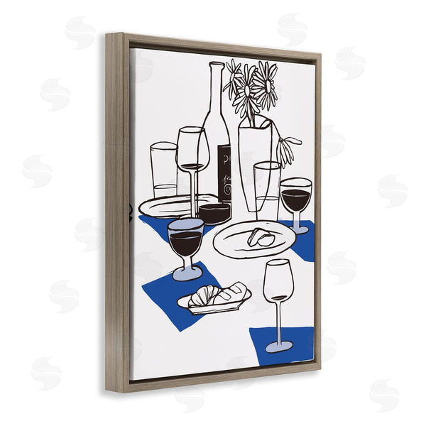Stupell Industries Hannah Beisang | Wine & Bread Table Setting