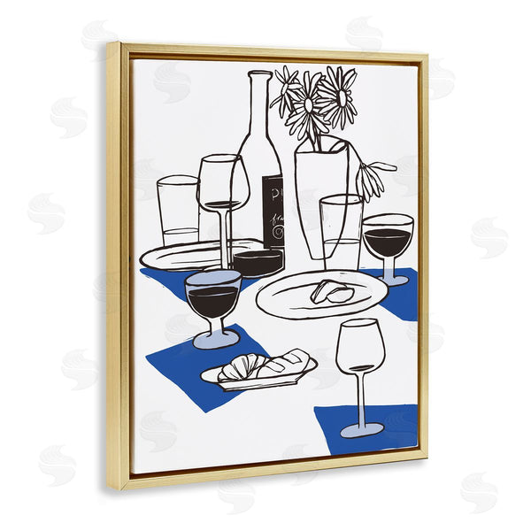 Stupell Industries Hannah Beisang | Wine & Bread Table Setting