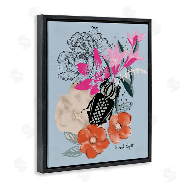 Stupell Industries Hannah Byatt | Beetle & Mixed Flowers Wall Art