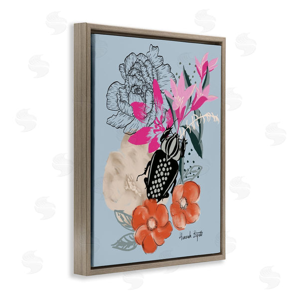 Stupell Industries Hannah Byatt | Beetle & Mixed Flowers Wall Art