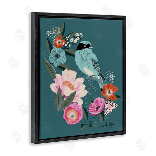 Stupell Industries Hannah Byatt | Blue Bird & Flowers Wall Art