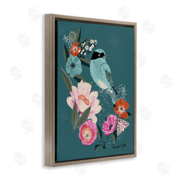 Stupell Industries Hannah Byatt | Blue Bird & Flowers Wall Art
