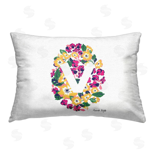 Stupell Industries Hannah Byatt | Floral Initial Letter V