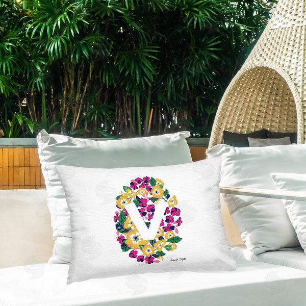 Stupell Industries Hannah Byatt | Floral Initial Letter V