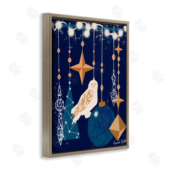 Stupell Industries Hannah Byatt | Geometric Winter Owl Wall Art