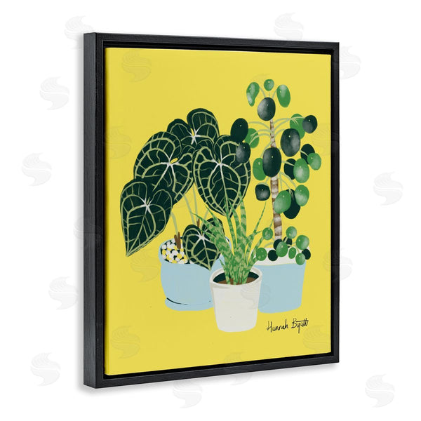 Stupell Industries Hannah Byatt | House Plants On Yellow Wall Art