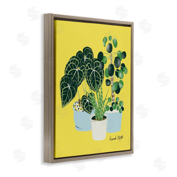 Stupell Industries Hannah Byatt | House Plants On Yellow Wall Art