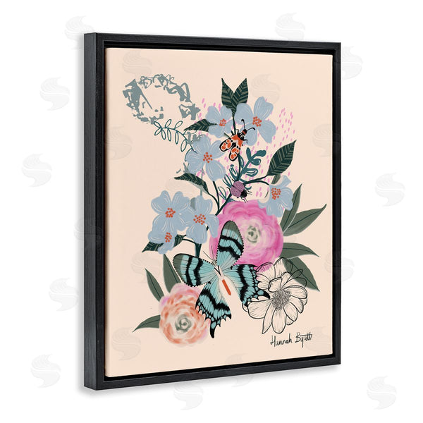 Stupell Industries Hannah Byatt | Pastel Flowers & Butterfly Wall Art