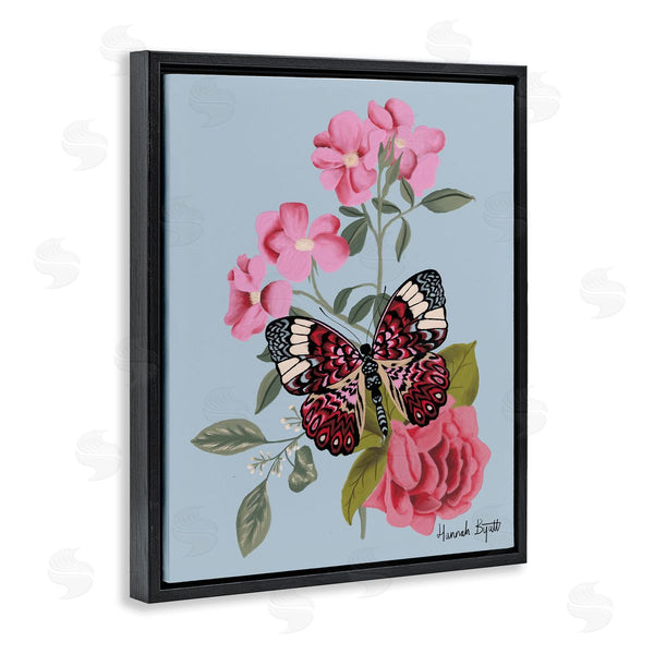 Stupell Industries Hannah Byatt | Pink Floral Butterfly Wall Art