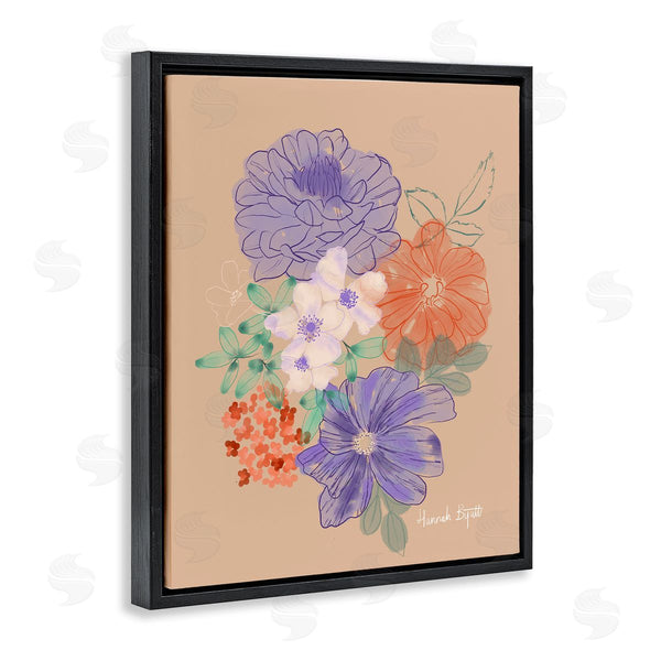 Stupell Industries Hannah Byatt | Purple & Orange Flowers Wall Art