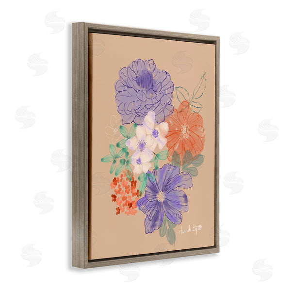 Stupell Industries Hannah Byatt | Purple & Orange Flowers Wall Art