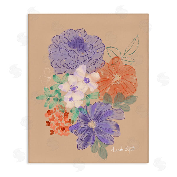 stupell industries Hannah Byatt | Purple & Orange Flowers Wall Art