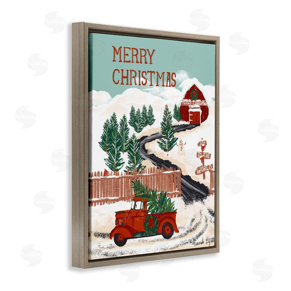 Stupell Industries Hannah Byatt | Rural Christmas Scenery Wall Art