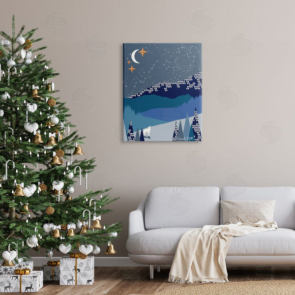 Stupell Industries Hannah Byatt | Winter Night Landscape Wall Art