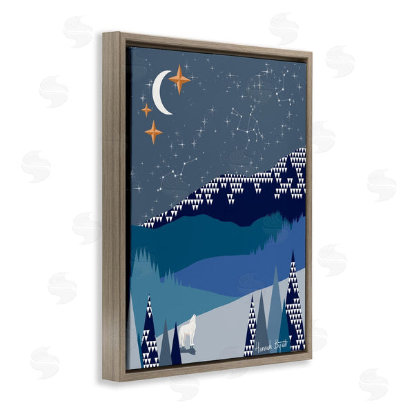 Stupell Industries Hannah Byatt | Winter Night Landscape Wall Art