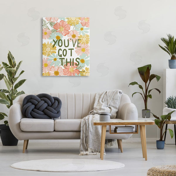 Stupell Industries Hannah Byatt | You've Got This Floral Wall Art