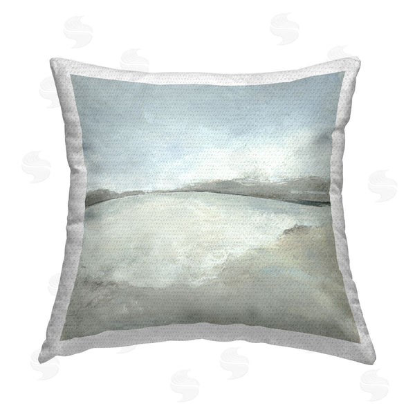 Stupell Industries Hannah Dawson | Abstract Distressed Beach Printed Throw Pillow
