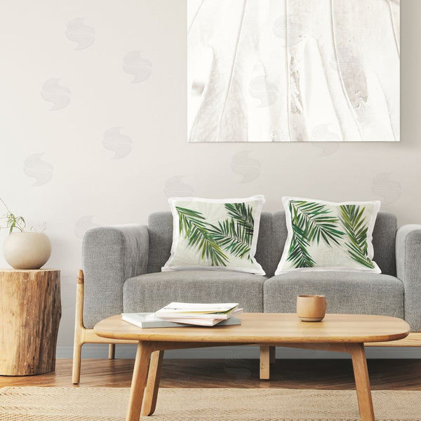 Stupell Industries Hannah Dawson | Alternating Palm Fronds Printed Throw Pillow Set