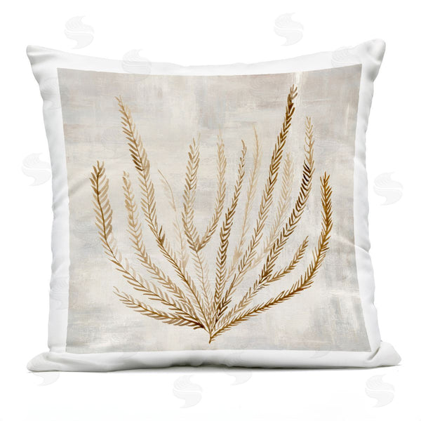 Stupell Industries Hannah Dawson | Beige Tide Coral Printed Throw Pillow