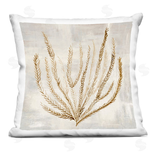 stupell industries Hannah Dawson | Beige Tide Coral Printed Throw Pillow