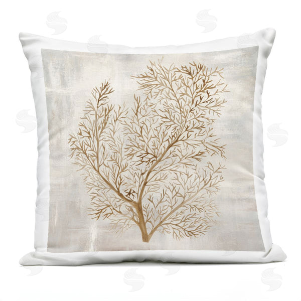 Stupell Industries Hannah Dawson | Beige Tides Botanical Printed Throw Pillow