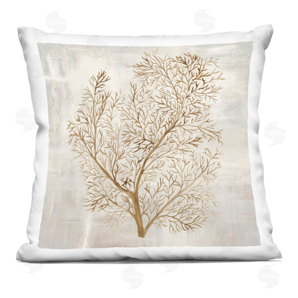 stupell industries Hannah Dawson | Beige Tides Botanical Printed Throw Pillow