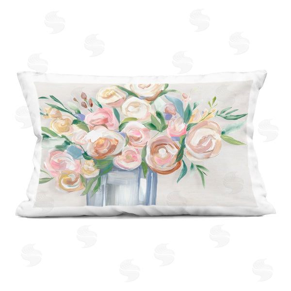 stupell industries Hannah Dawson | Blissful Blooms in Vase Printed Throw Pillow