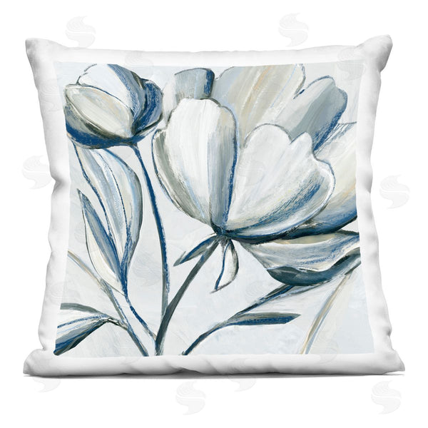 stupell industries Hannah Dawson | Blooming Sun Bleached Flowers Printed Throw Pillow