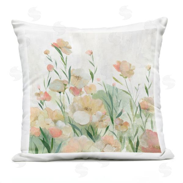 Stupell Industries Hannah Dawson | Blush Florals Meadow Printed Throw Pillow