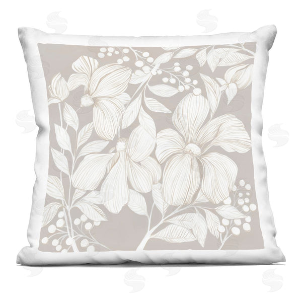 stupell industries Hannah Dawson | Botanical Symphony Neutrals Printed Throw Pillow