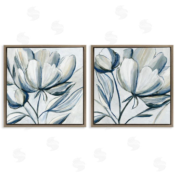 Stupell Industries Hannah Dawson | Brushed Grey Tulips