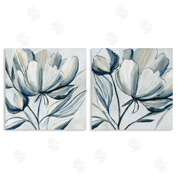 stupell industries Hannah Dawson | Brushed Grey Tulips