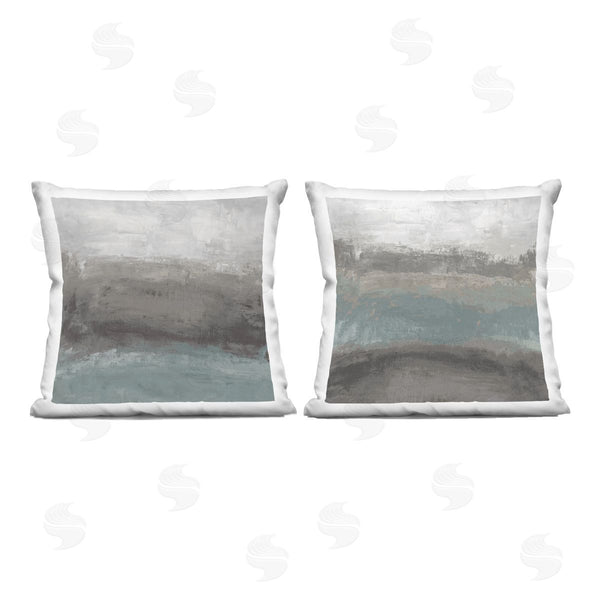 stupell industries Hannah Dawson | Dark Earth & Sea Printed Throw Pillow Set